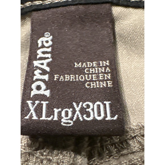 prAna Stretch Zion Hiking Pants XL Khaki Snap Hem - Picture 4 of 10